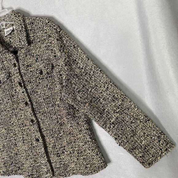 Chicos Sweater Jacket Women Sz 3 XL 16 Tweed Boucle Wool Mohair Blend Shacket - Picture 9 of 15